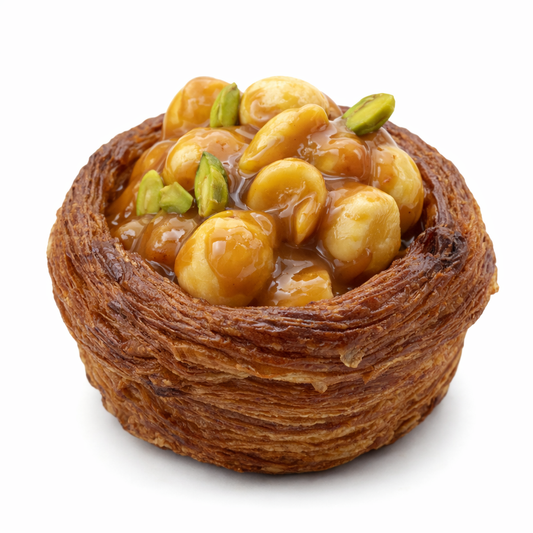Caramel Macadamia Croissant Tart