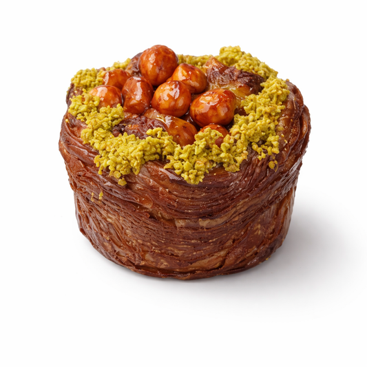 Caramelised Hazelnut Banana Croissant Tart