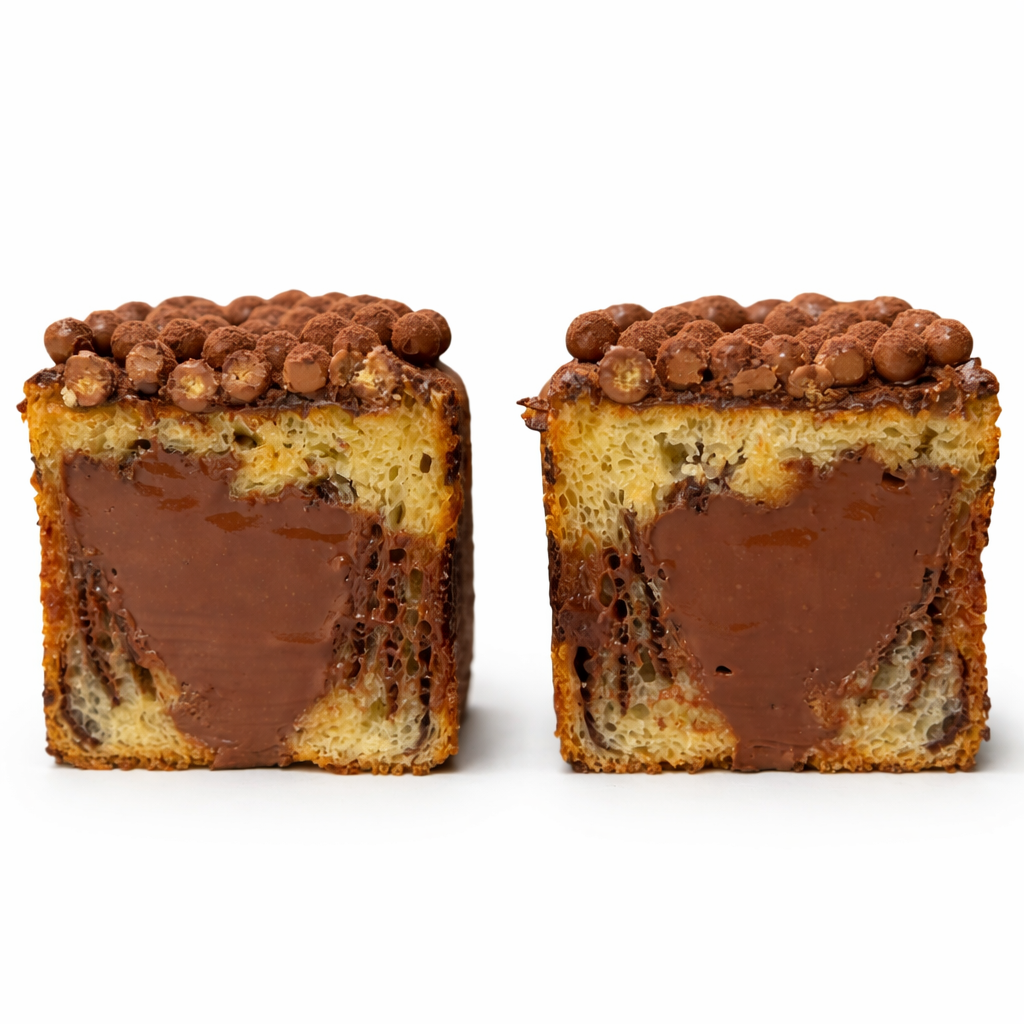 Chocolate Cube Brioche Feuilletée