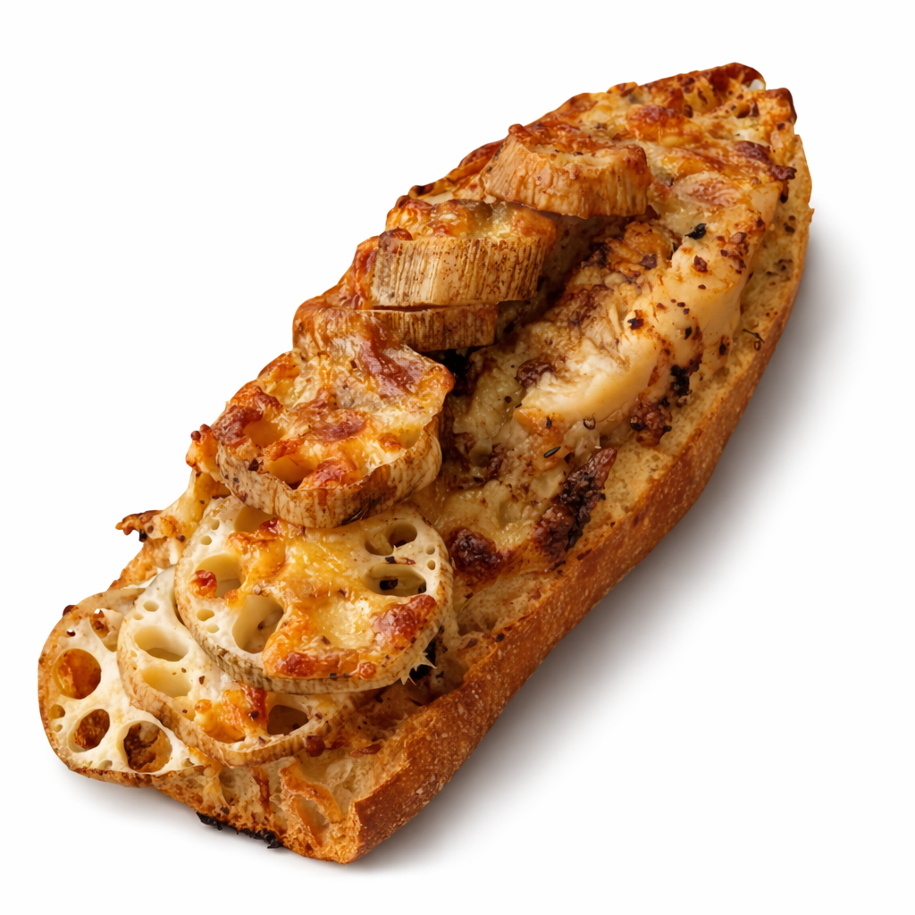 Lotus Root Chicken Tartine