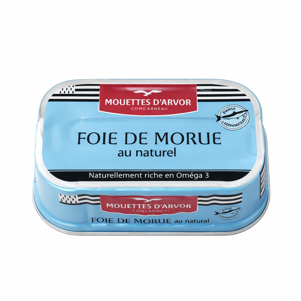 Les Mouettes d’Arvor Natural Cod Liver – 120 g